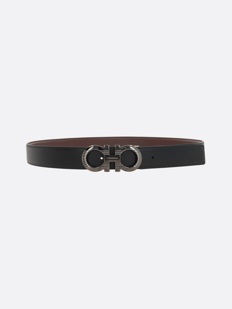 Gancini Smooth Leather Reversible Belt-FERRAGAMO-JOHN JULIA