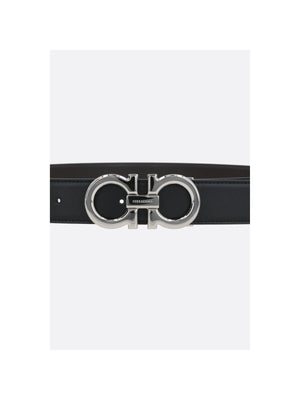 Gancini Smooth Leather Reversible Belt-FERRAGAMO-JOHN JULIA