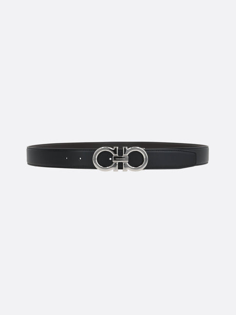 Gancini Smooth Leather Reversible Belt-FERRAGAMO-JOHN JULIA