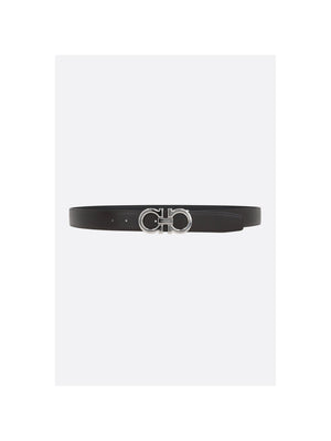 Gancini Smooth Leather Reversible Belt-FERRAGAMO-JOHN JULIA