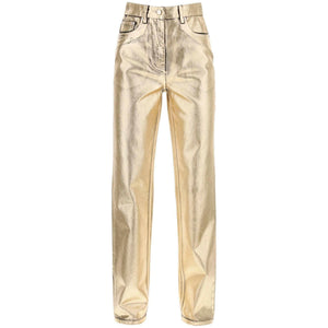 Gold Laminated Denim Jeans FERRAGAMO JOHN JULIA.