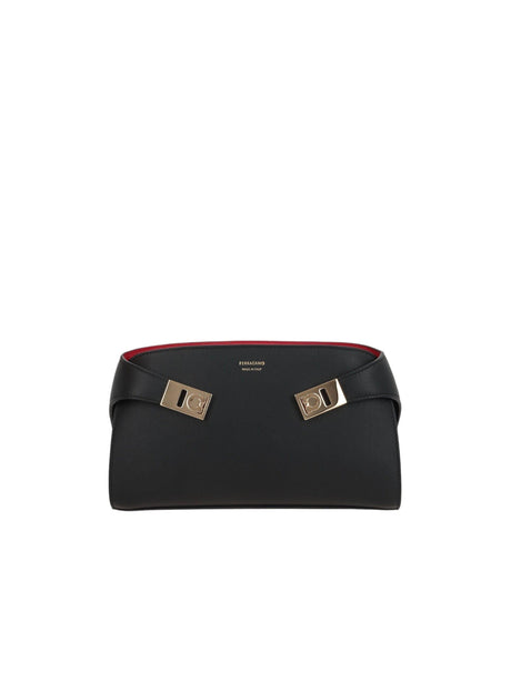 Grainy Leather Hug Crossbody Bag-FERRAGAMO-JOHN JULIA