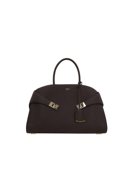 Grainy Leather Hug Medium Handbag-FERRAGAMO-JOHN JULIA