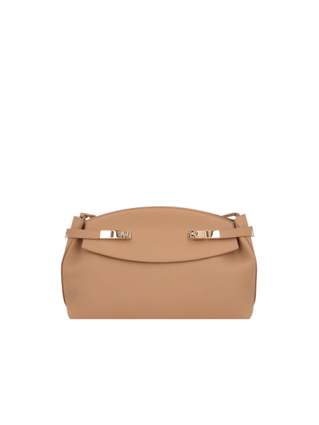 Grainy Leather Hug Shoulder Bag-FERRAGAMO-JOHN JULIA