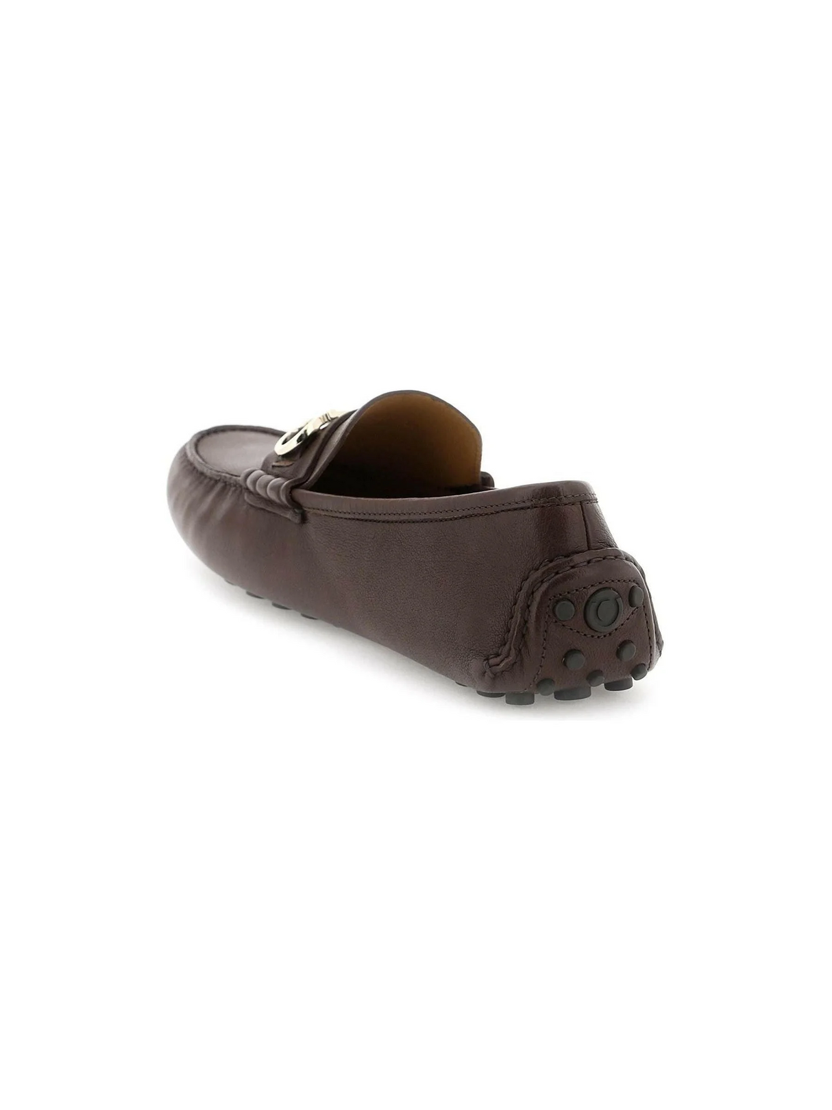 Brown Gancini Loafers FERRAGAMO JOHN JULIA.