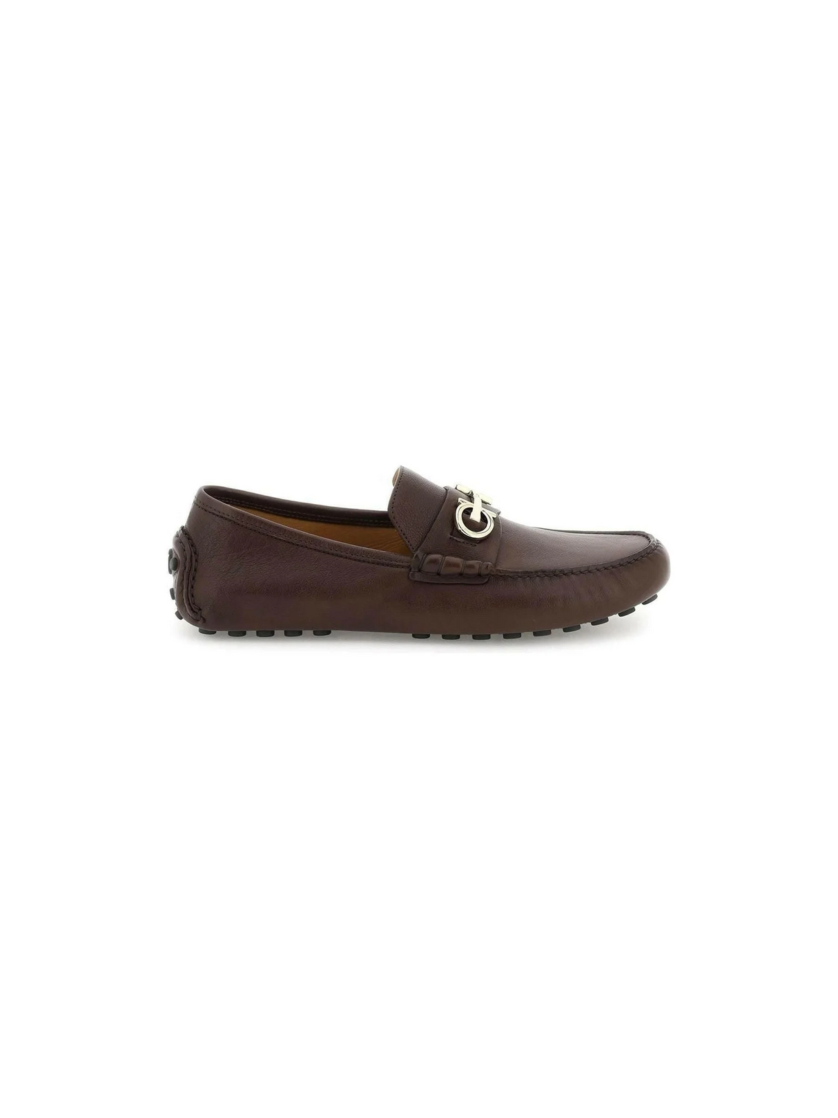 Brown Gancini Loafers FERRAGAMO JOHN JULIA.