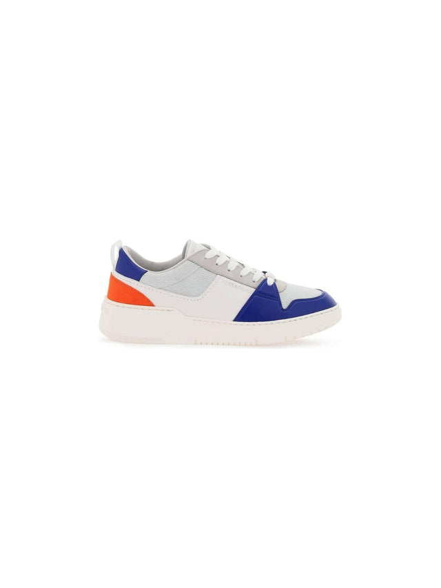 White, Grey and Lapis Lazuli Low Cut Sneakers FERRAGAMO JOHN JULIA.