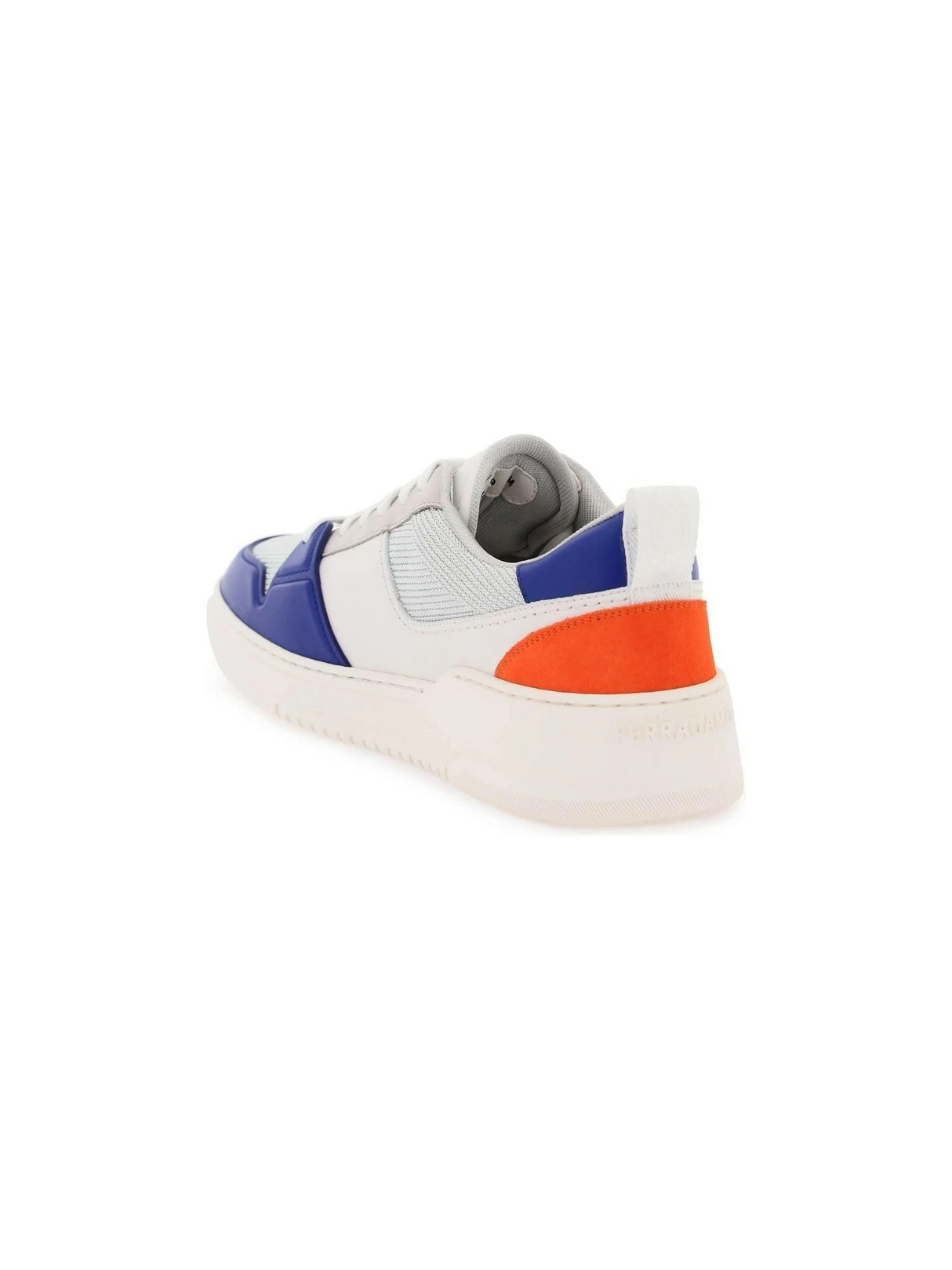 White, Grey and Lapis Lazuli Low Cut Sneakers FERRAGAMO JOHN JULIA.