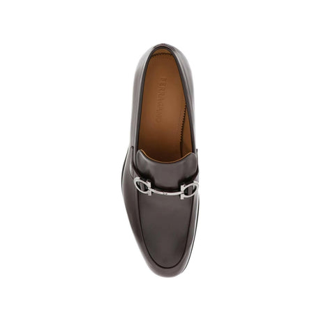 Hickory Gancini Leather Mocassins FERRAGAMO JOHN JULIA.