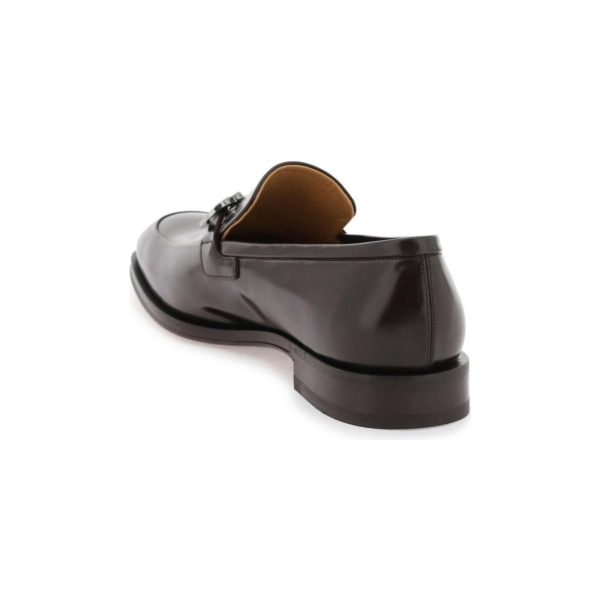 Hickory Gancini Leather Mocassins FERRAGAMO JOHN JULIA.