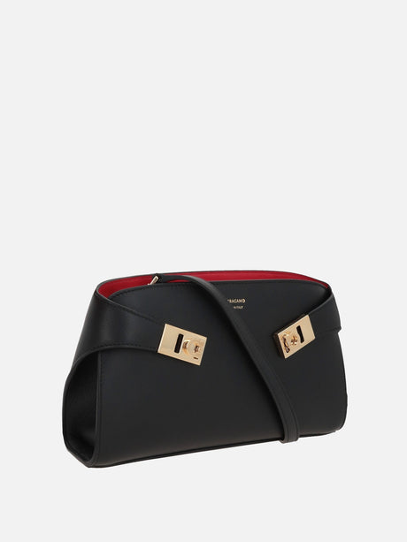 Hug Grainy Leather Crossbody Bag-FERRAGAMO-JOHN JULIA