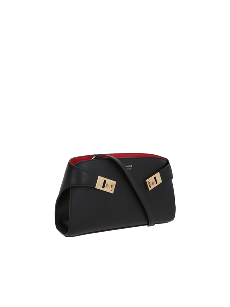 Hug Grainy Leather Crossbody Bag-FERRAGAMO-JOHN JULIA