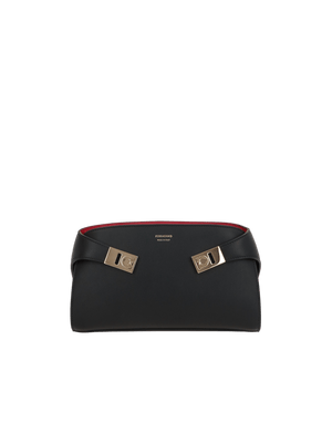 Hug Grainy Leather Crossbody Bag-FERRAGAMO-JOHN JULIA