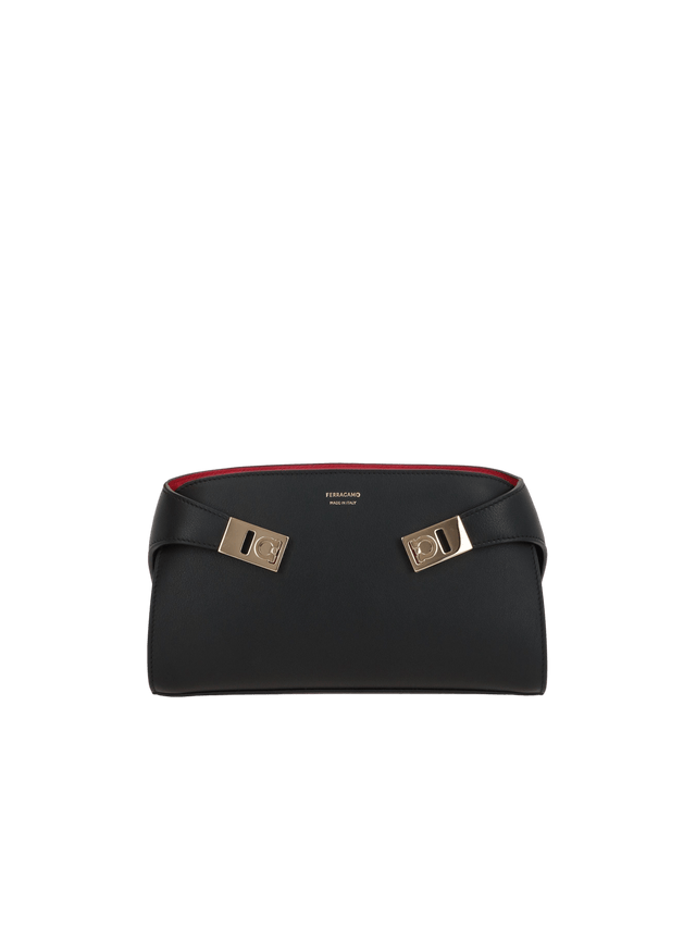 Hug Grainy Leather Crossbody Bag-FERRAGAMO-JOHN JULIA