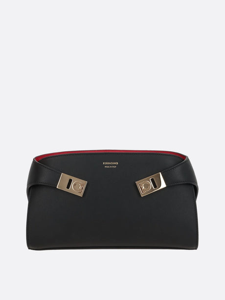 Hug Grainy Leather Crossbody Bag-Ferragamo-JOHN JULIA