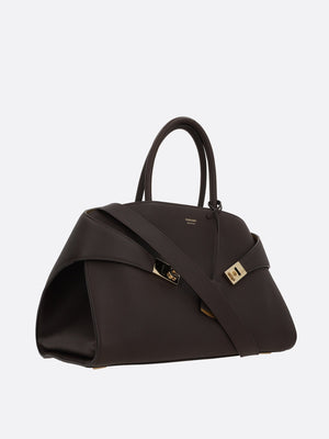 Hug Medium Grainy Leather Handbag-FERRAGAMO-JOHN JULIA