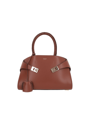 Hug Small Smooth Leather Handbag-FERRAGAMO-JOHN JULIA