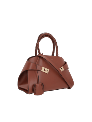 Hug Small Smooth Leather Handbag-FERRAGAMO-JOHN JULIA