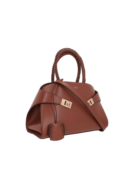 Hug Small Smooth Leather Handbag-FERRAGAMO-JOHN JULIA