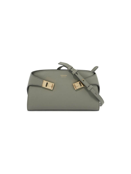 FERRAGAMO-Leather Hug Shoulder Bag-JOHN JULIA