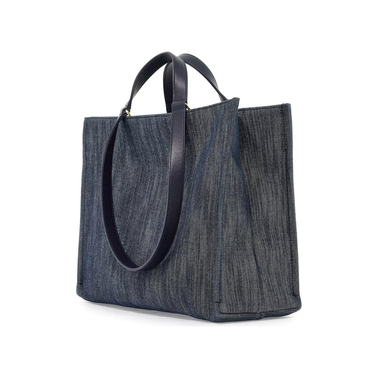 Logo Printed Denim Tote Bag (M).