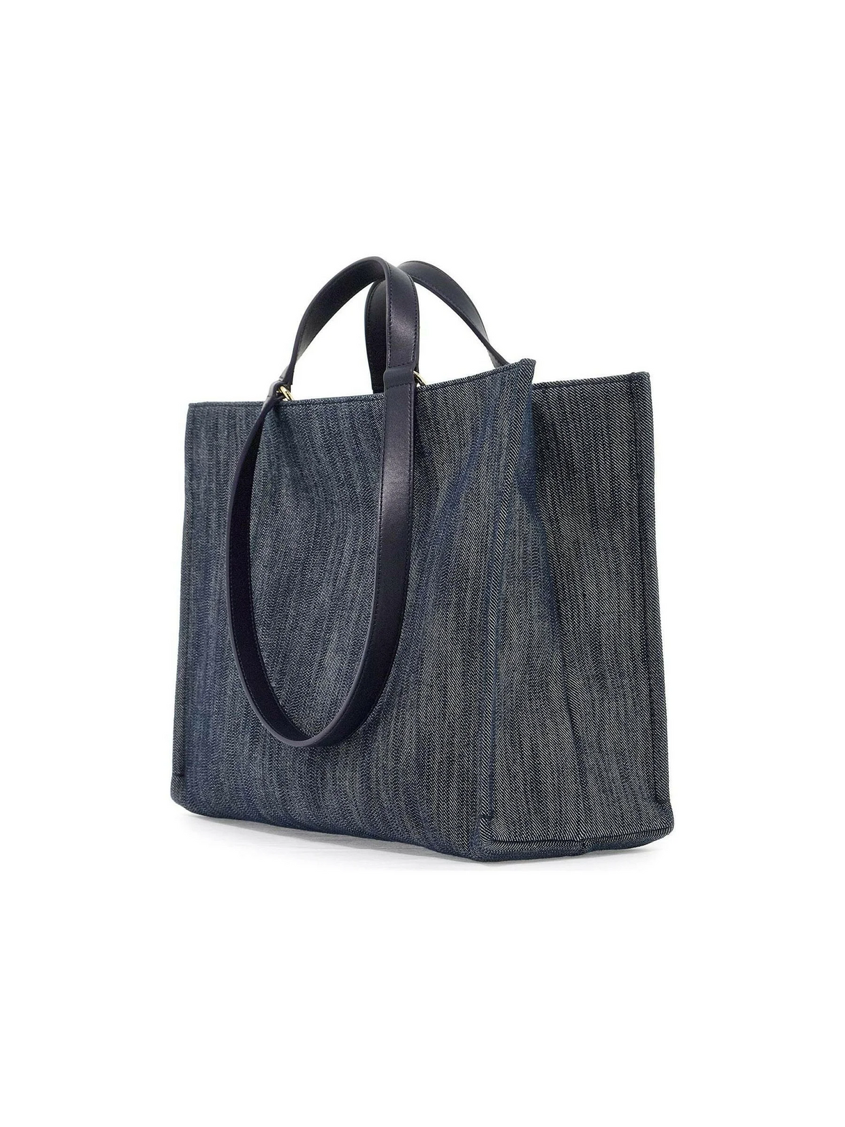 Logo Printed Denim Tote Bag (M).