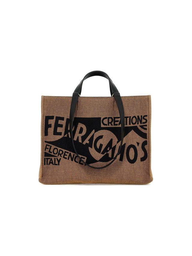 FERRAGAMO-Logo Printed Tote Bag M-JOHN JULIA