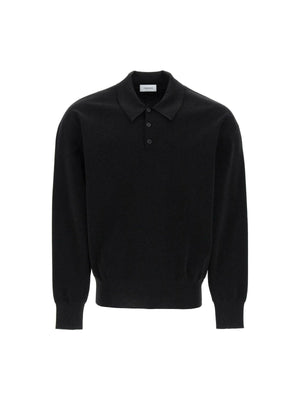 FERRAGAMO-Long Sleeve Lurex Polo Shirt-JOHN JULIA