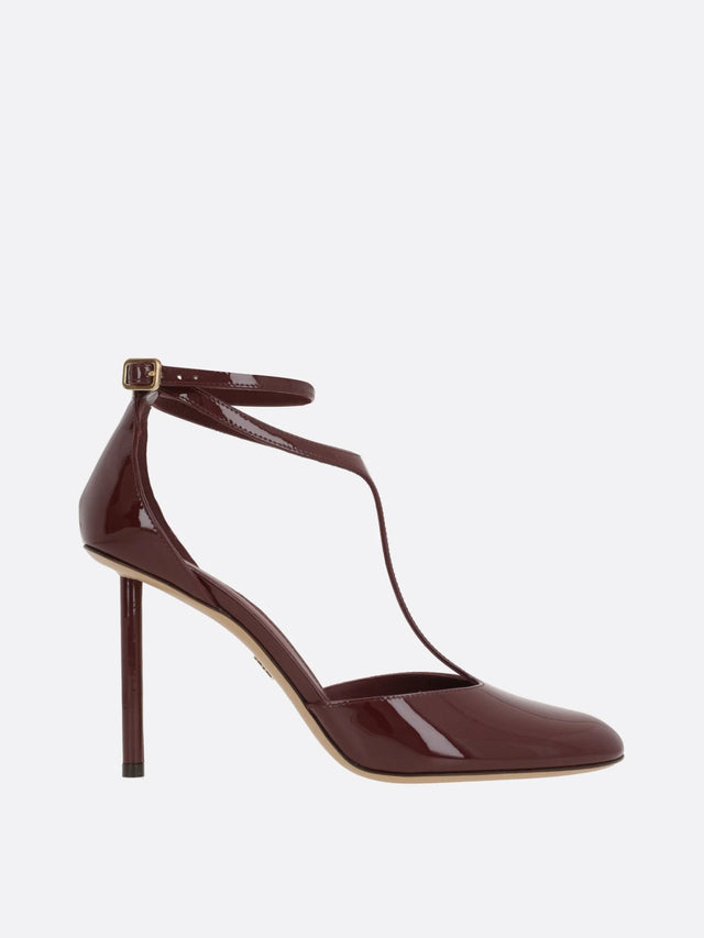 Lysandra Patent Leather T-Strap Pumps-FERRAGAMO-JOHN JULIA