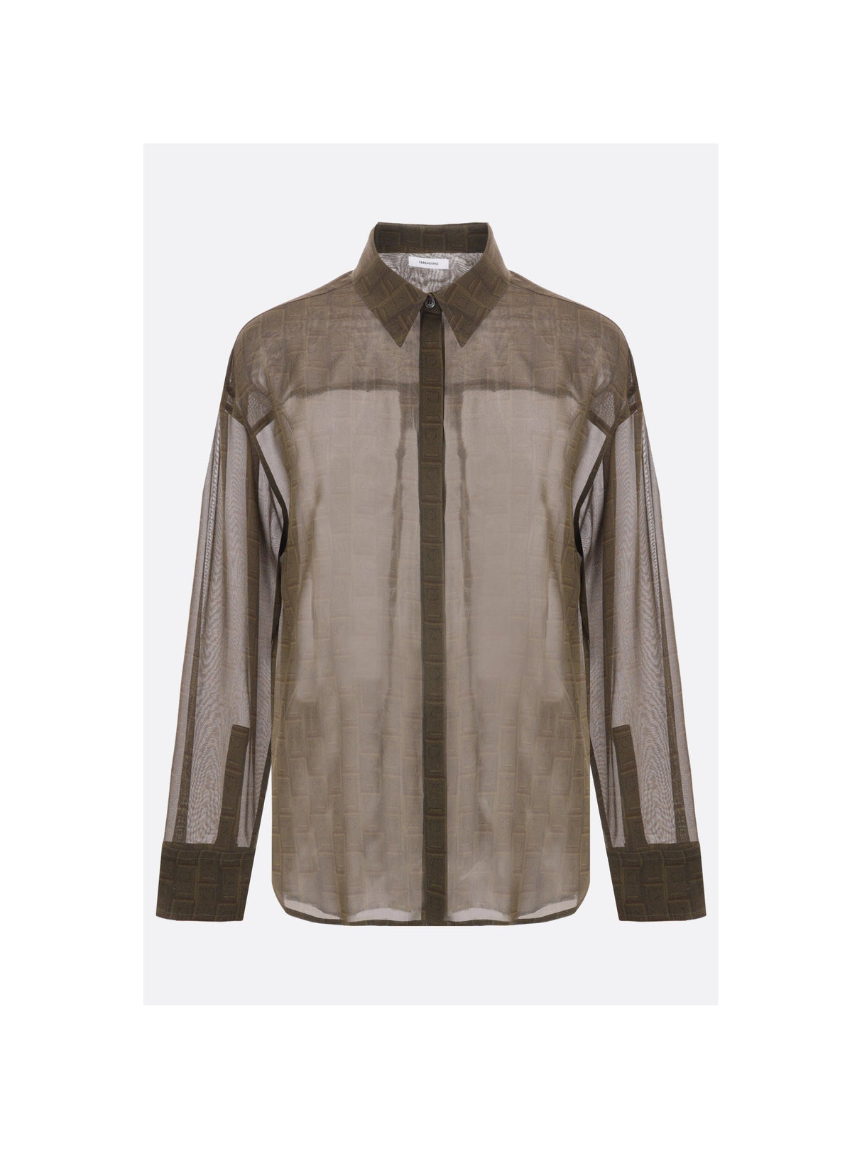 Monogram Georgette Shirt-FERRAGAMO-JOHN JULIA