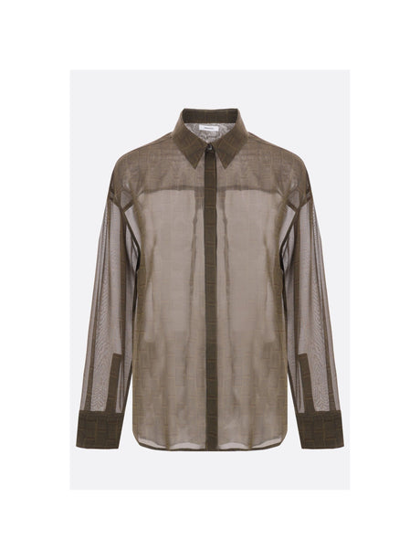 Monogram Georgette Shirt-FERRAGAMO-JOHN JULIA