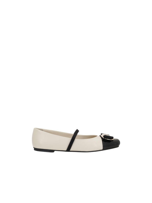 Nappa and Patent Leather Ballerinas-FERRAGAMO-JOHN JULIA