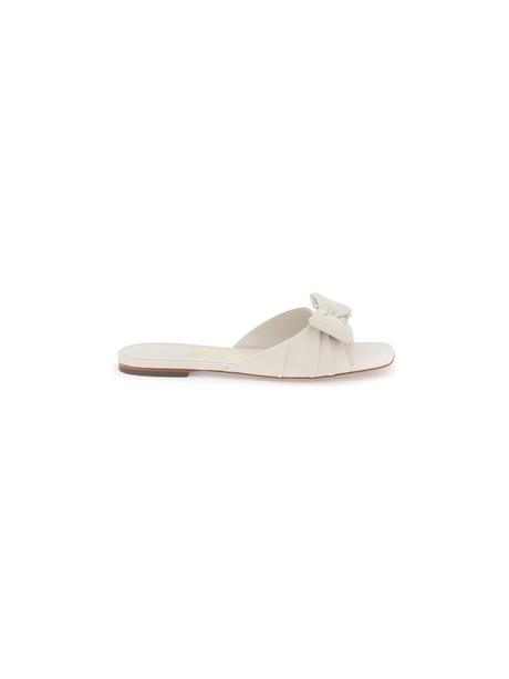 Nappa Leather Bow Slides - Women > Shoes > Sandals