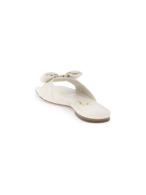 Nappa Leather Bow Slides - Women > Shoes > Sandals