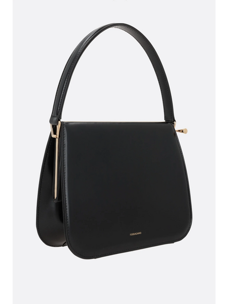 New Frame Smooth Leather Handbag-Ferragamo-JOHN JULIA