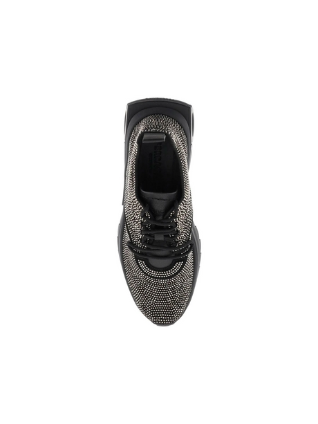 Black Nima Crystal Technical Knit Sneakers FERRAGAMO JOHN JULIA.