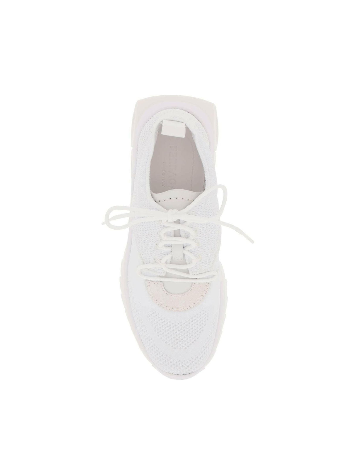 White Nima Technical Knit Sneakers FERRAGAMO JOHN JULIA.