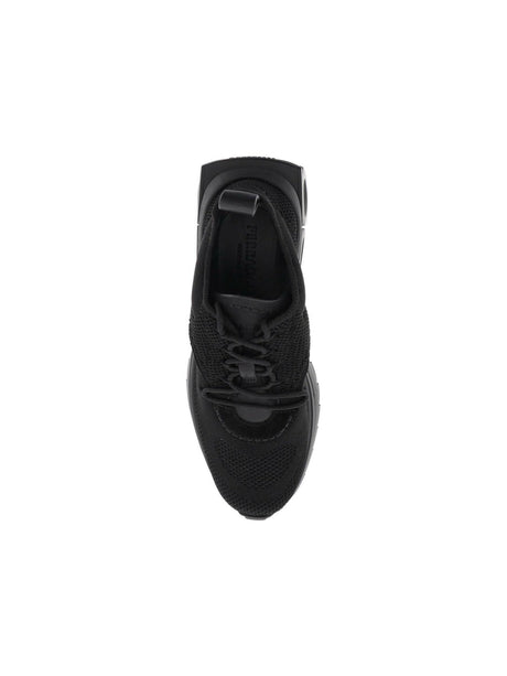 Black Nima Technical Suede Sneakers FERRAGAMO JOHN JULIA.