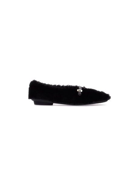 FERRAGAMO-Noella Shearling Flats-JOHN JULIA