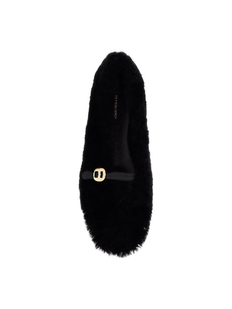 FERRAGAMO-Noella Shearling Flats-JOHN JULIA