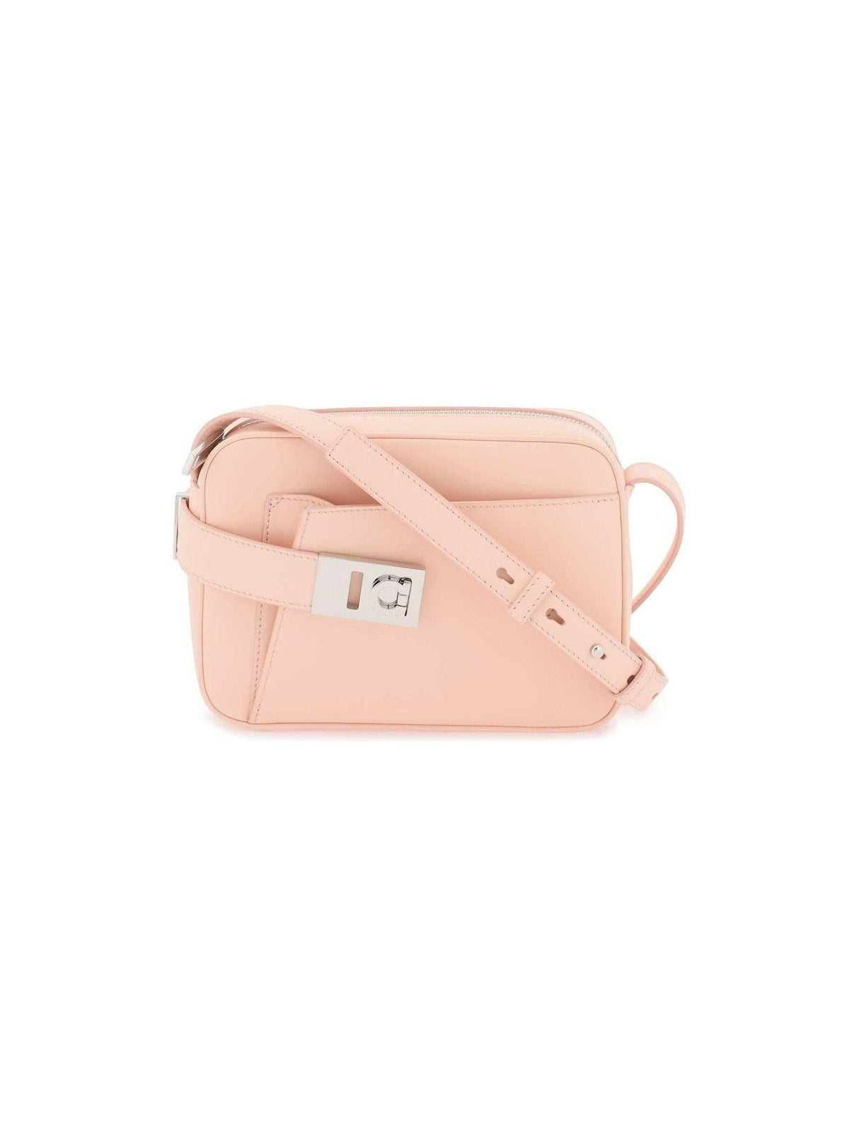 Nylund Pink Archive Gancini Leather Camera Crossbody Bag FERRAGAMO JOHN JULIA.