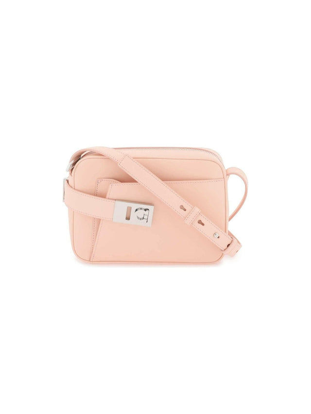 Nylund Pink Archive Gancini Leather Camera Crossbody Bag FERRAGAMO JOHN JULIA.