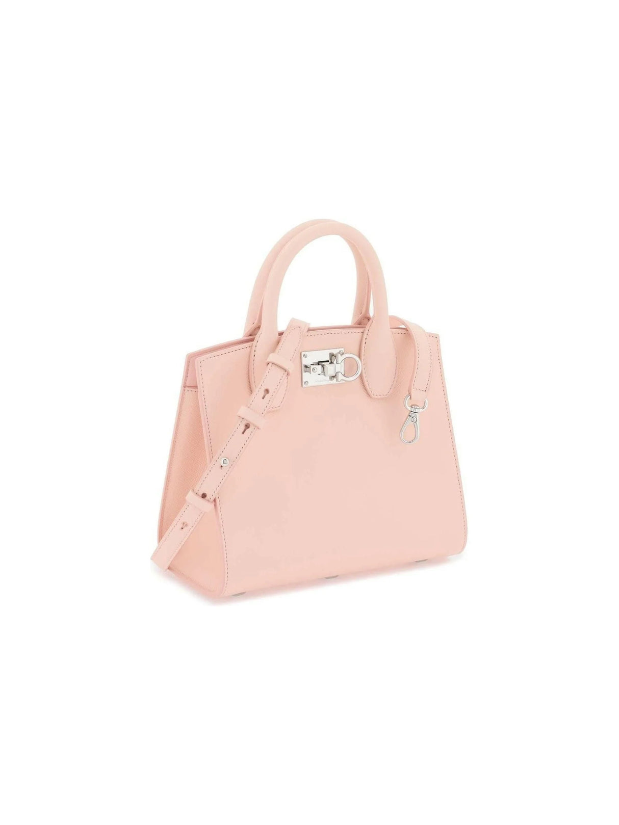 FERRAGAMO-Nylund pink Studio Box S Calfskin Handbag-JOHN JULIA