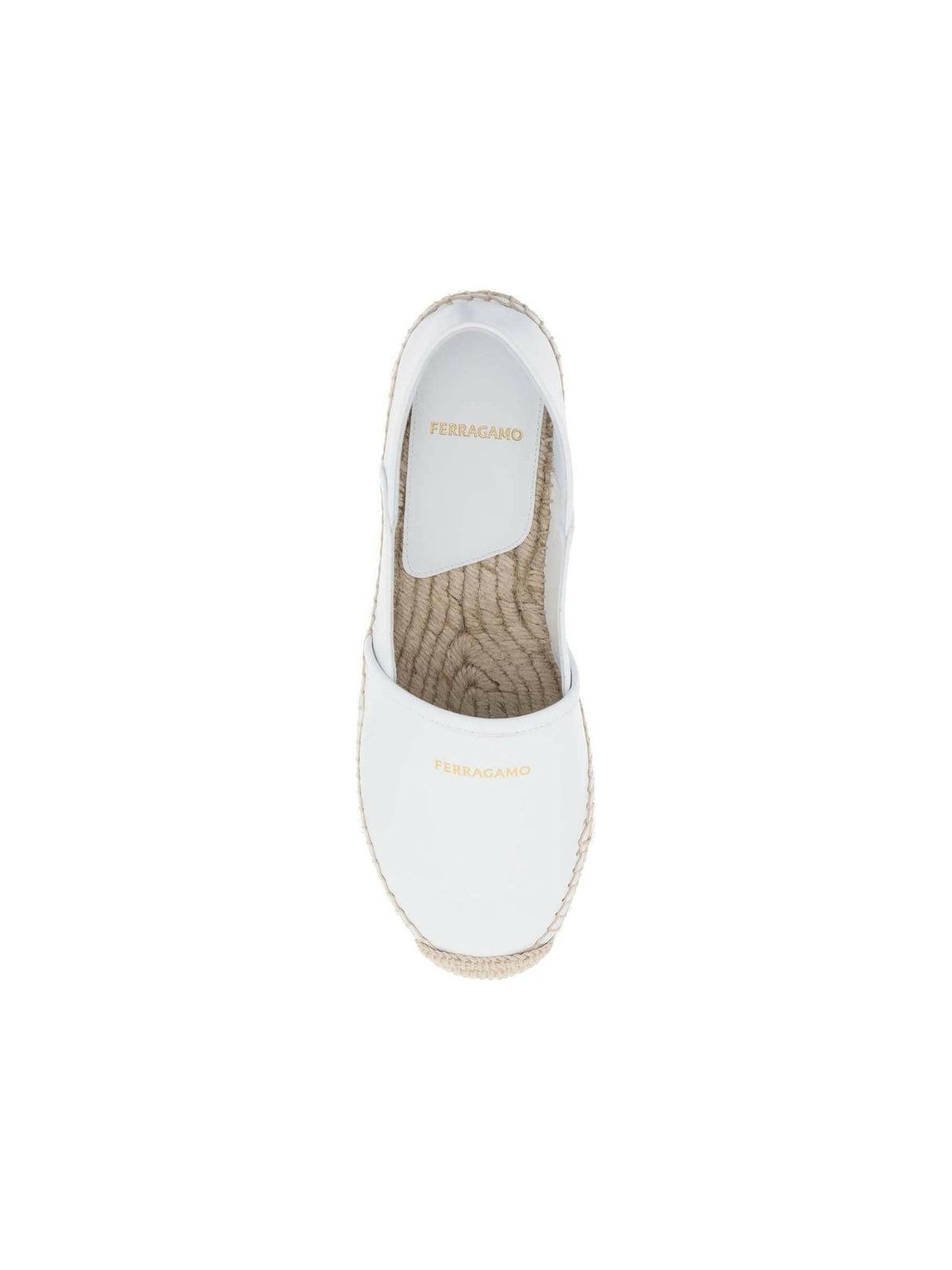 Optic White Nappa Leather Espadrilles FERRAGAMO JOHN JULIA.