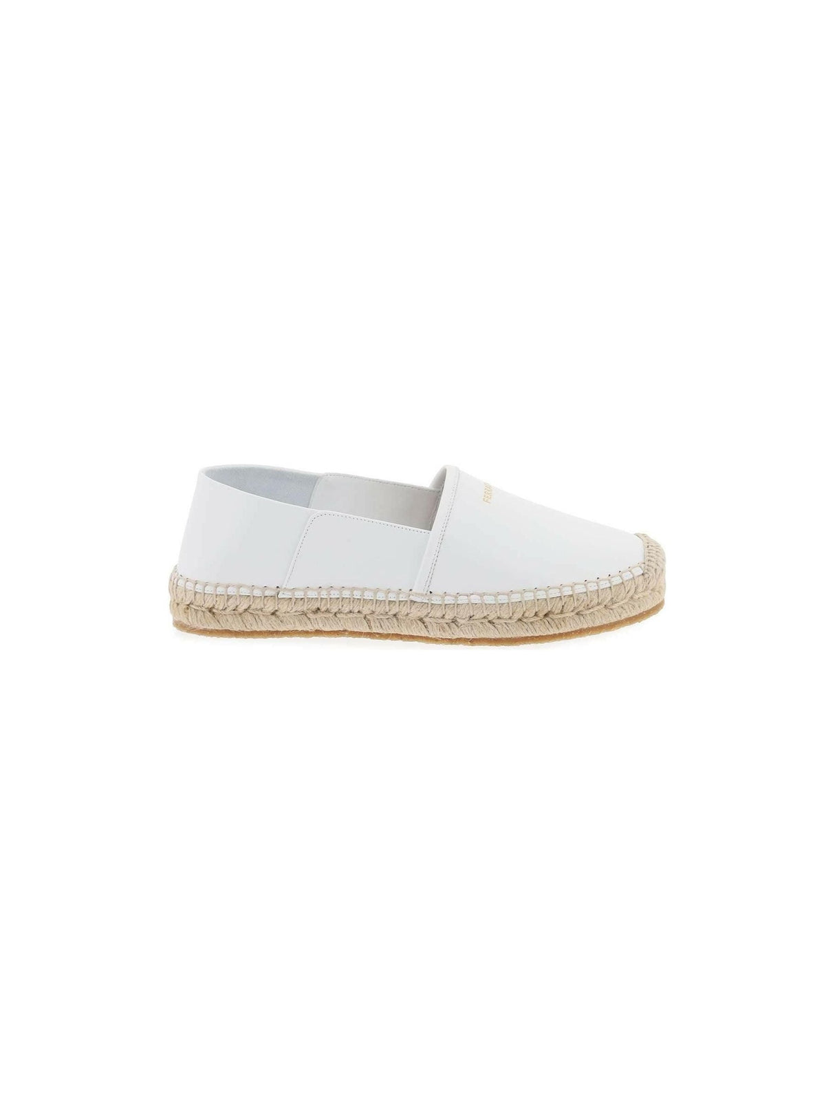 Optic White Nappa Leather Espadrilles FERRAGAMO JOHN JULIA.