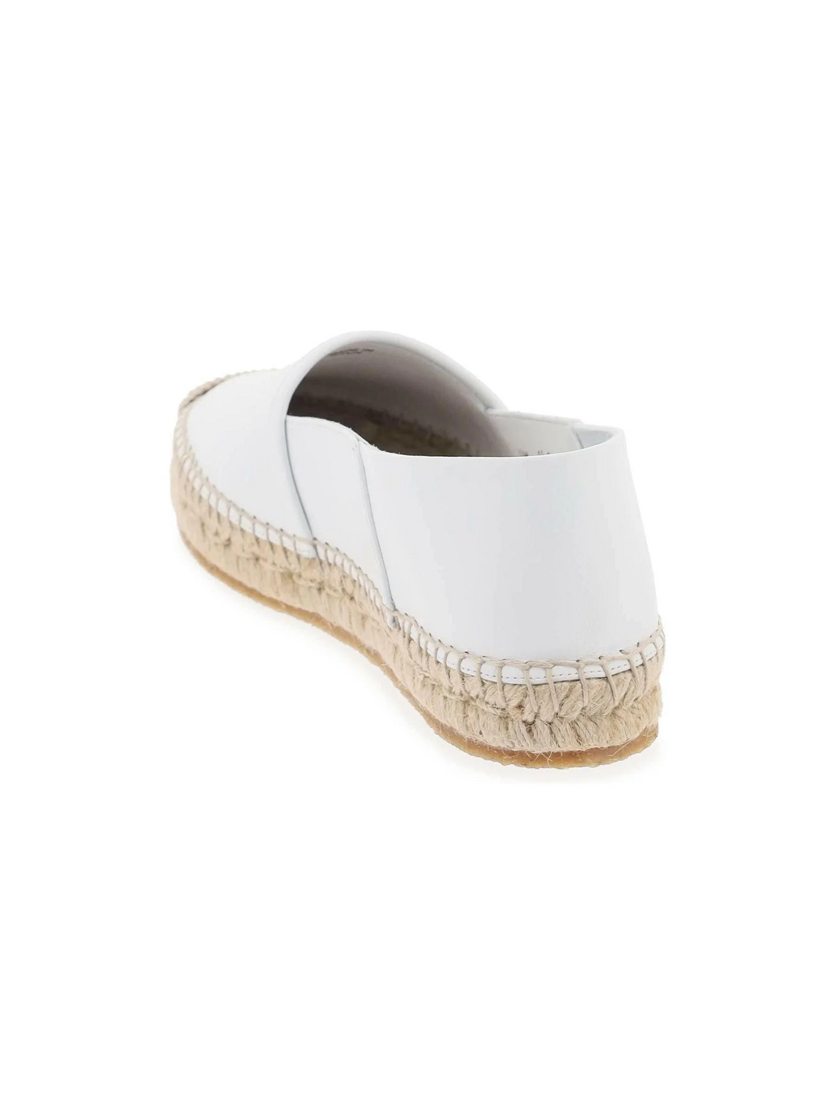 Optic White Nappa Leather Espadrilles FERRAGAMO JOHN JULIA.