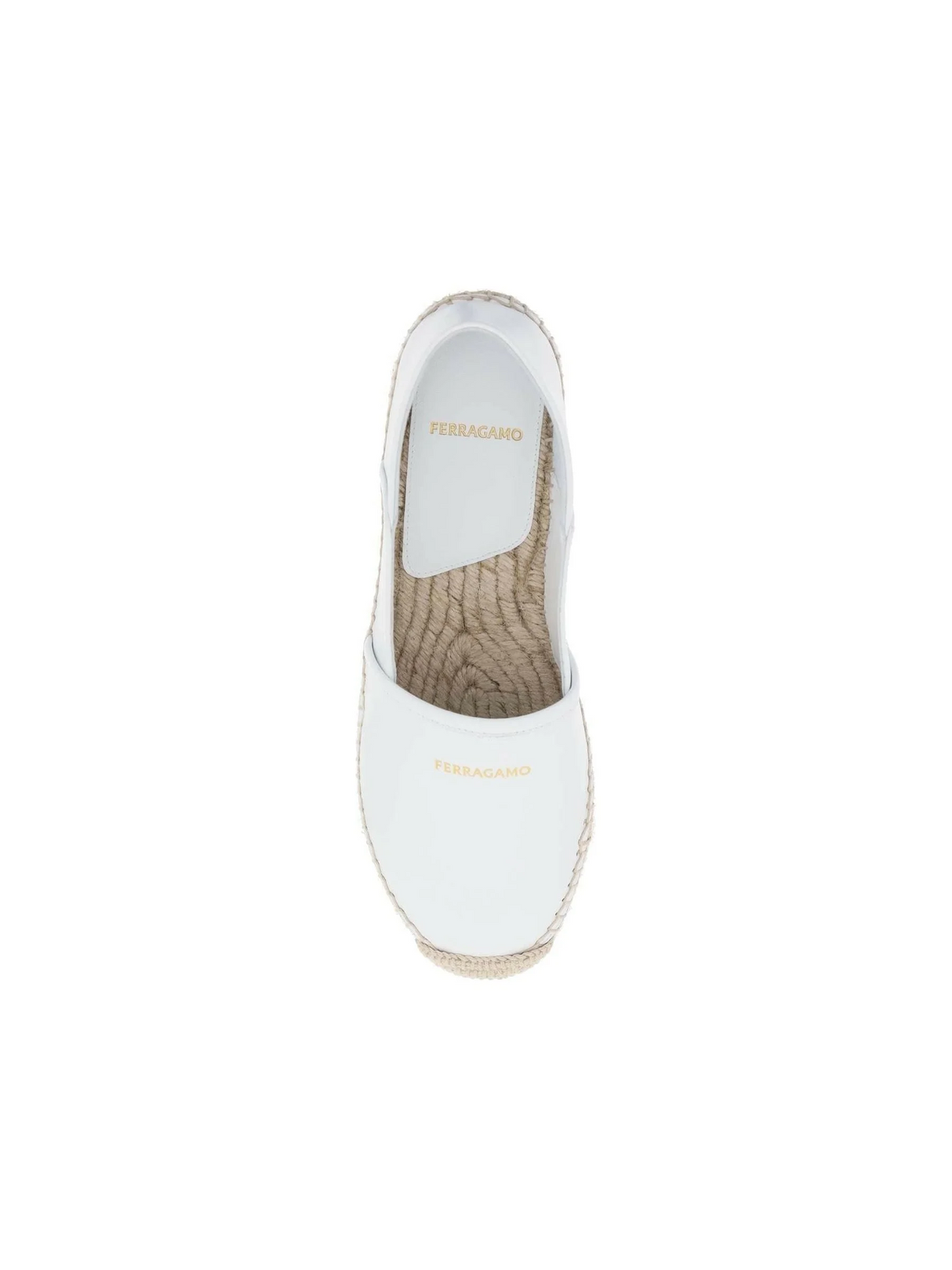 Optic White Nappa Leather Espadrilles FERRAGAMO JOHN JULIA.