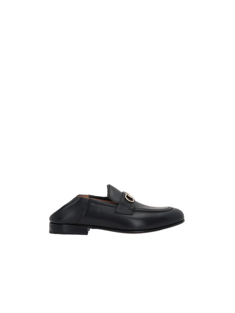 Ottone Smooth Leather Loafers-FERRAGAMO-JOHN JULIA