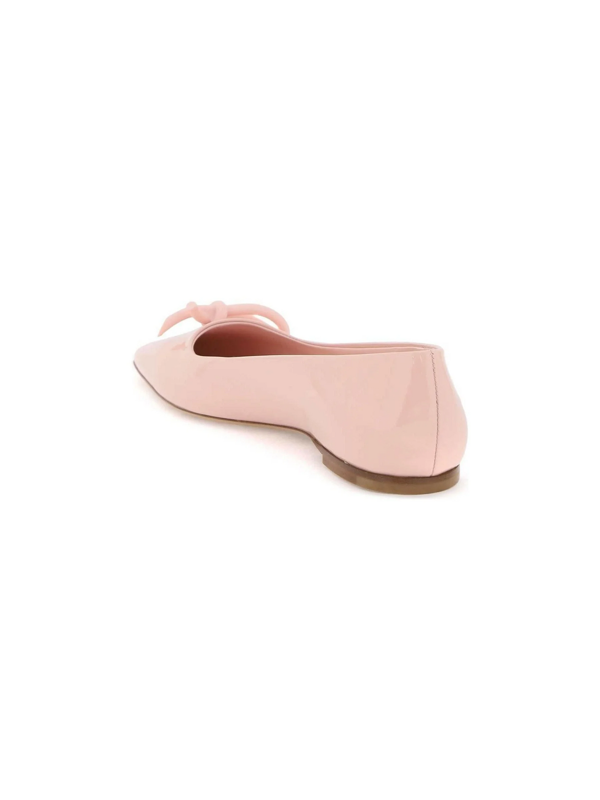 Patent Leather Ballet Flats With Asymmetrical Bow FERRAGAMO JOHN JULIA.