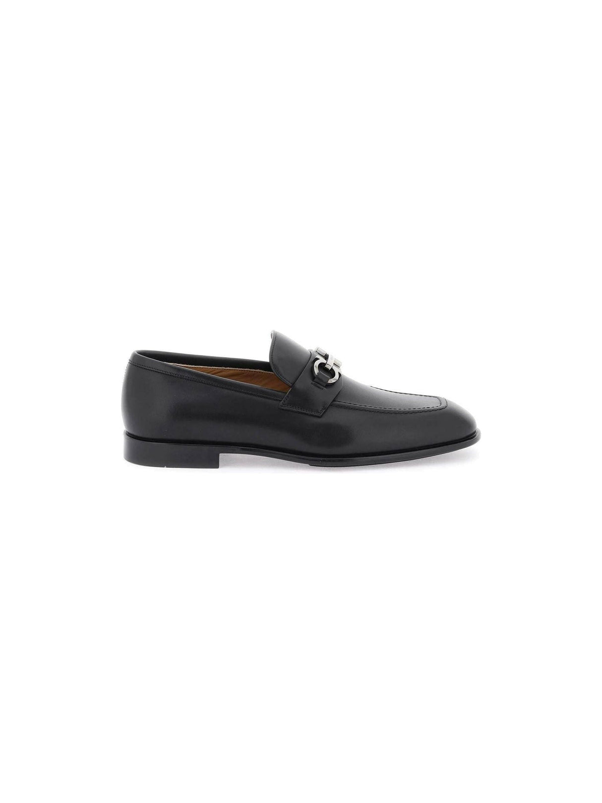 Black Penny Leather Loafers FERRAGAMO JOHN JULIA.